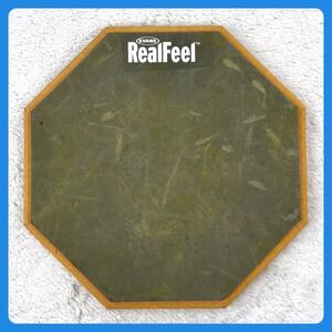 Evans RealFeel Drum Practice Pad 12" RF12D Double 2 Sided Gum Rubber & Neoprene